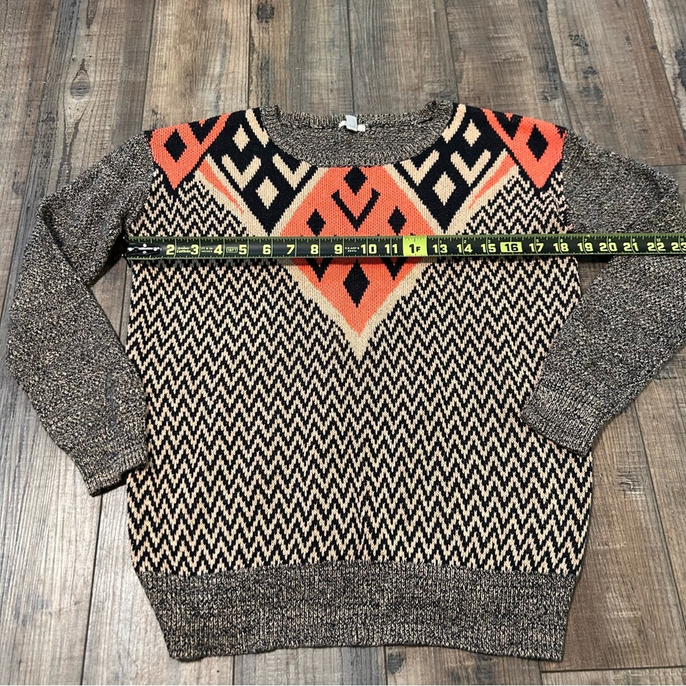 Urban Outfitters Ecote Intarsia Pullover Sweater Womens Small Boho‎ Art - Picture 6 of 6